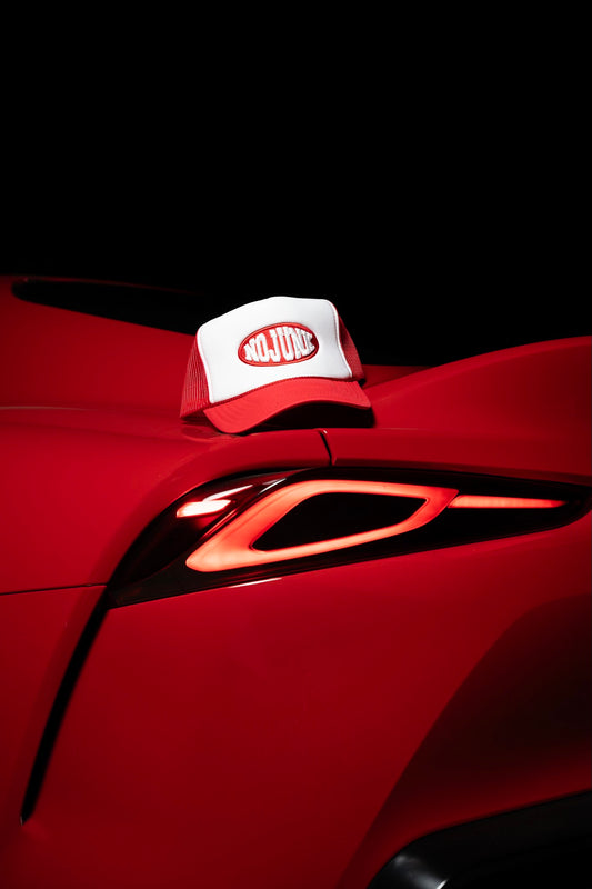 NOJUNK Red Trucker Hat