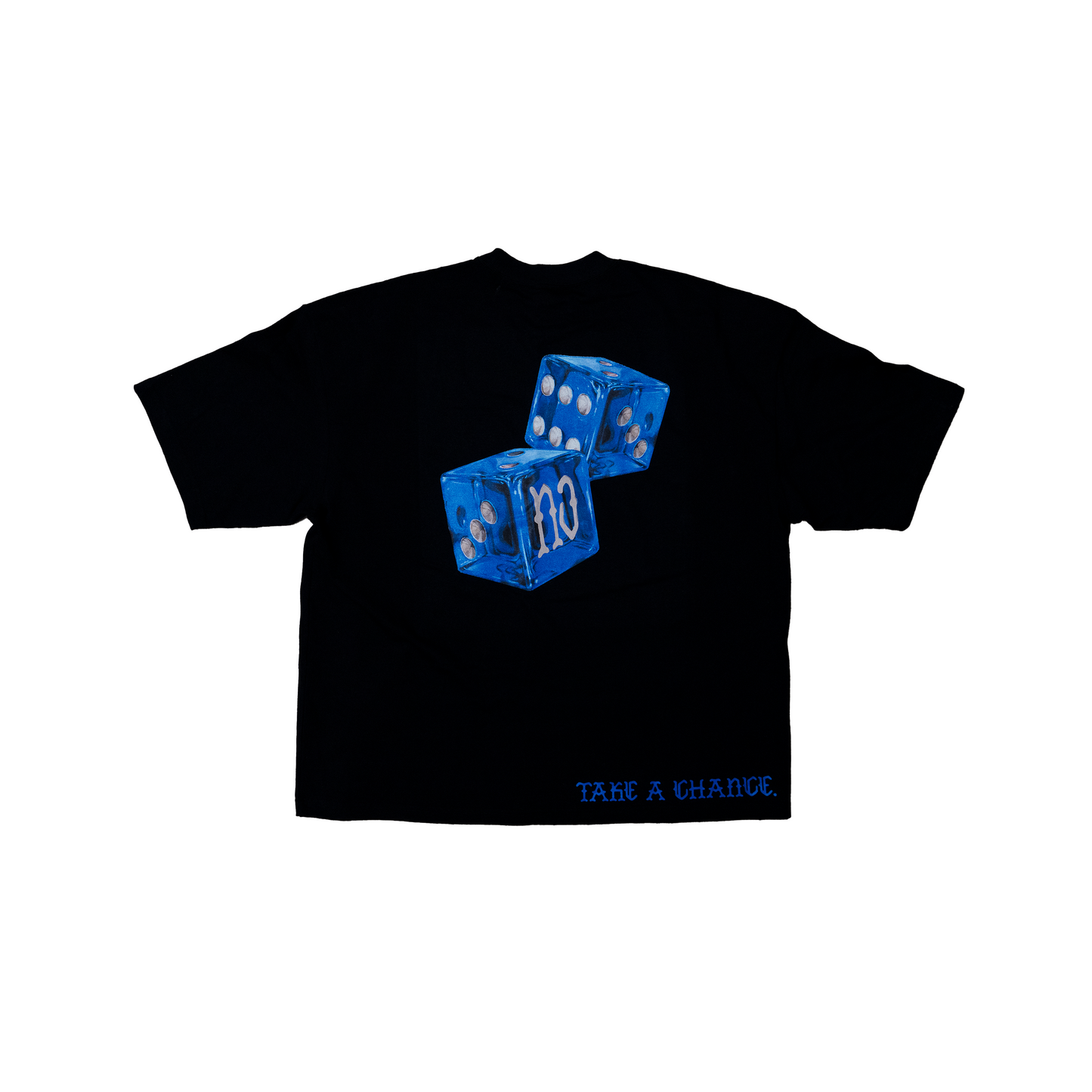 TAKE A CHANCE black-t blue dice