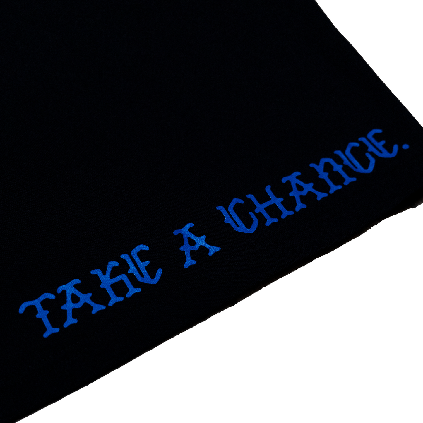 TAKE A CHANCE black-t blue dice