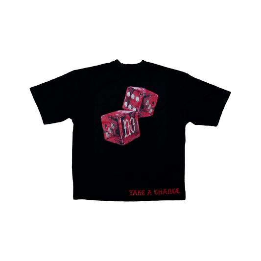 TAKE A CHANCE black-t red dice