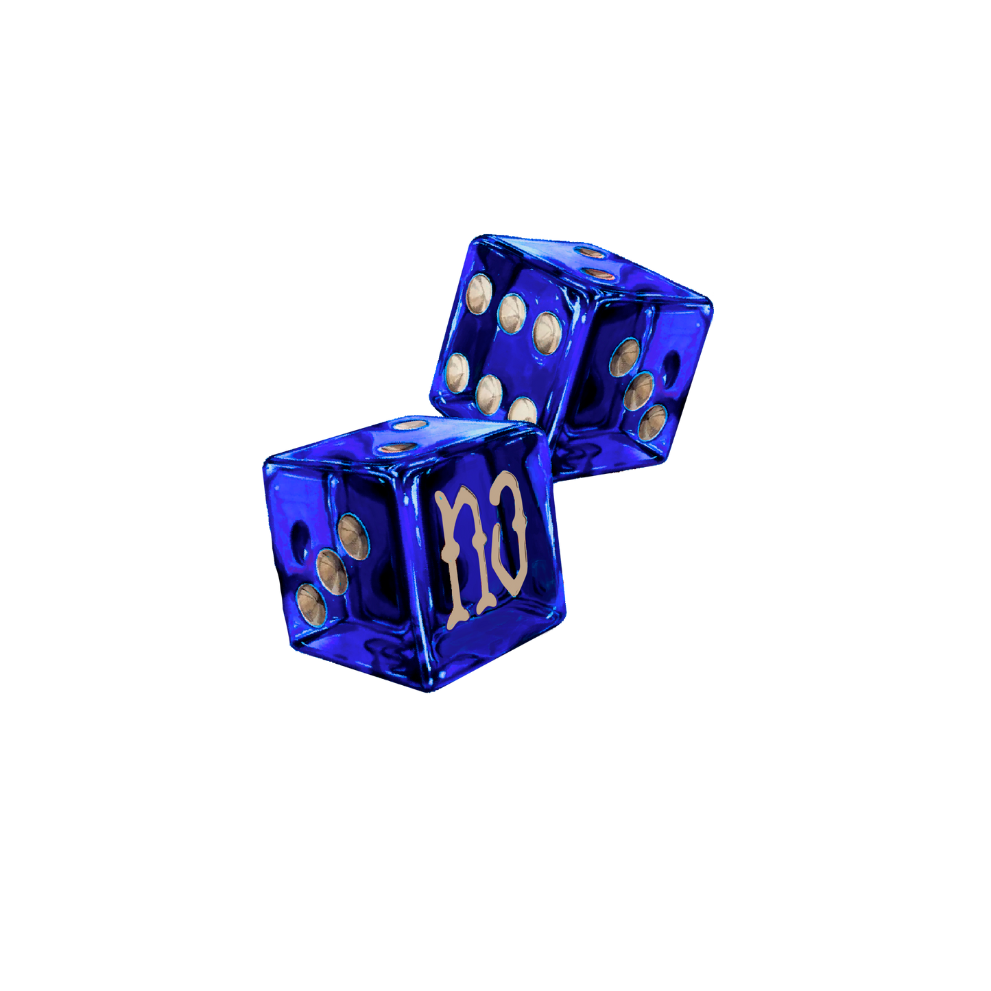 TAKE A CHANCE white-t blue dice