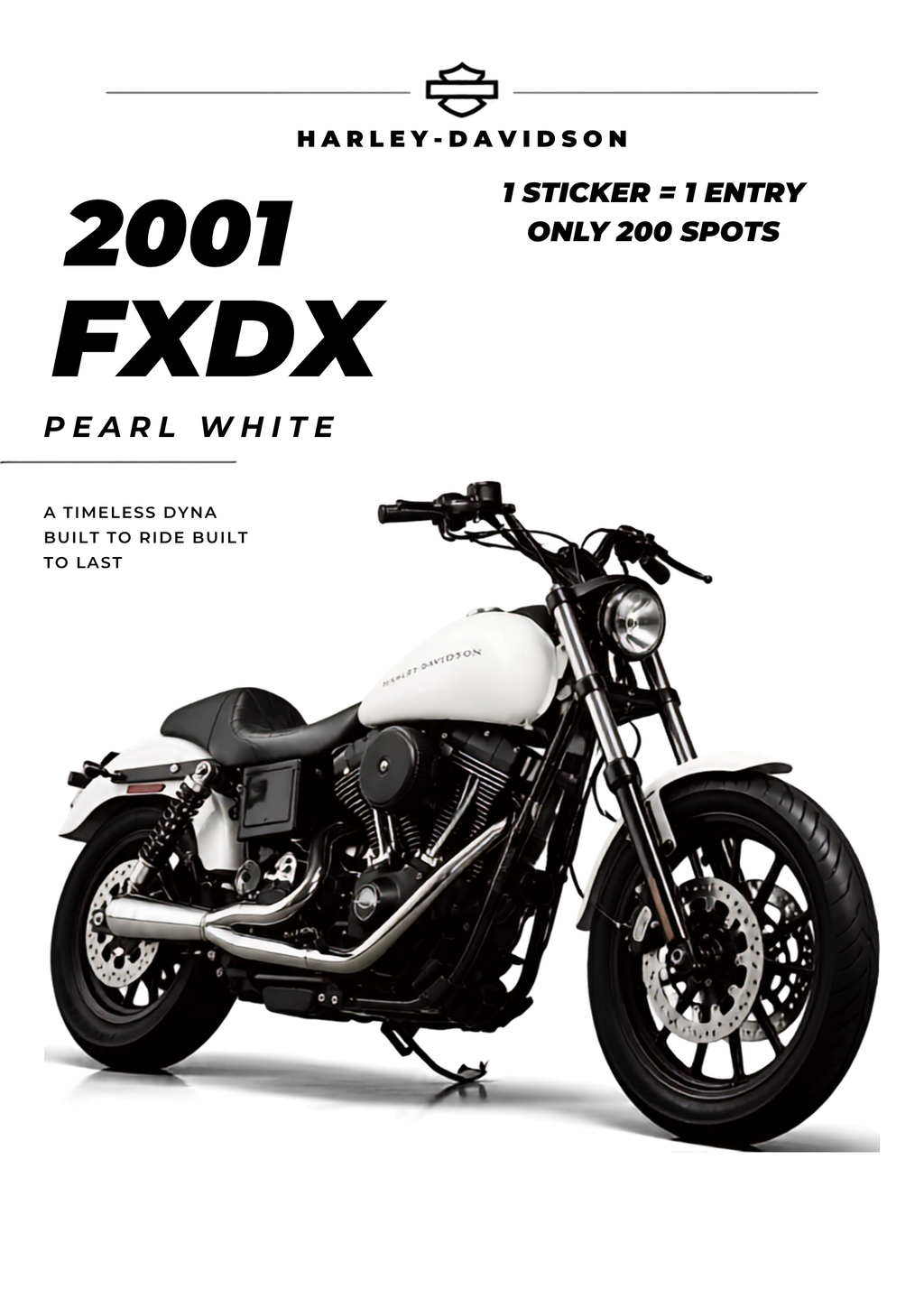 2001 HARLEY FXDX TICKET ENTRY